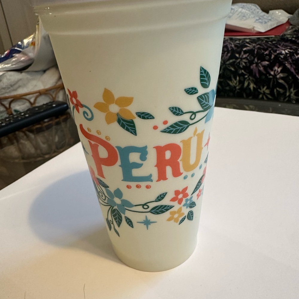 Colorful Floral Peru Starbucks Cup